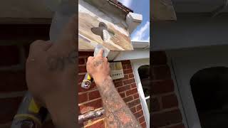 Facia repair and paint #homeimprovement #housepainting #exterior #viral #renovation #painting #diy