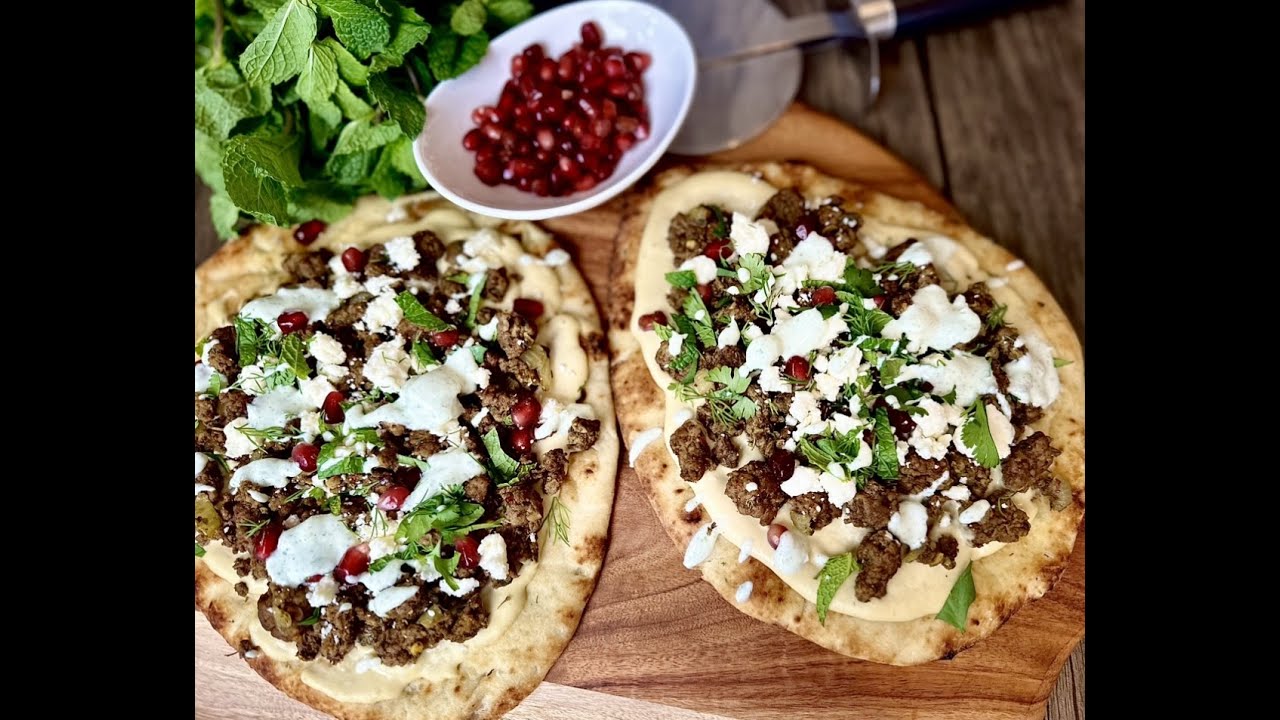 Spicy Lamb Naan Pizza - Saturday Dinners with Ang