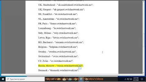 What are the SwitchVPN server addresses for PPTP/L2TP?