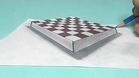 How to draw 3D Chessboard trick | How to divide Chessboard in perspective