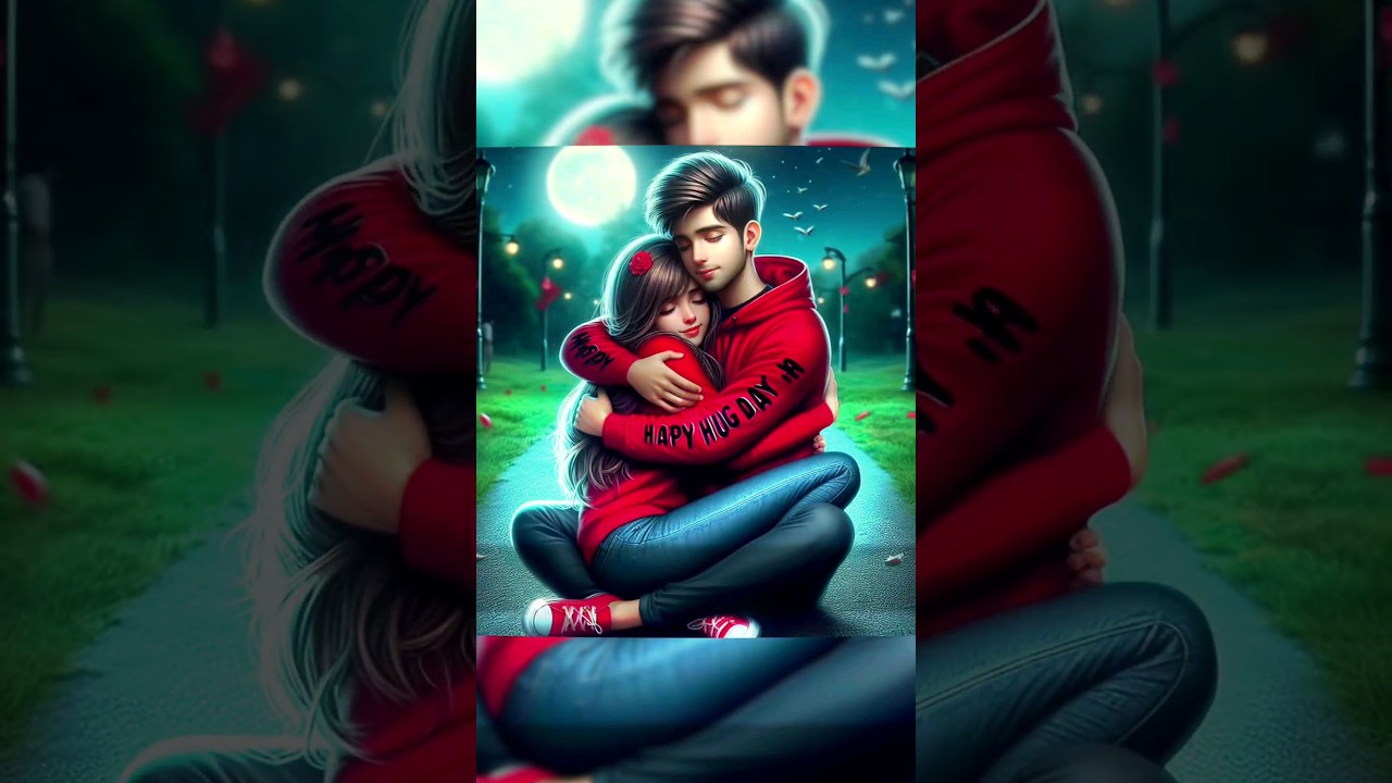 HAPPY HUG DAY 3D AI IMAGE || Comment your name || Couple love || ||