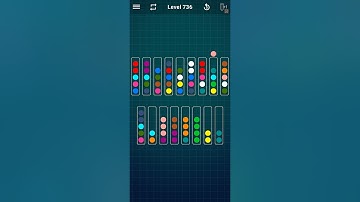 Ball Sort Puzzle Game Level 736 || Colour Game || #ballsort #gaming #ballsortpuzzlegameplay