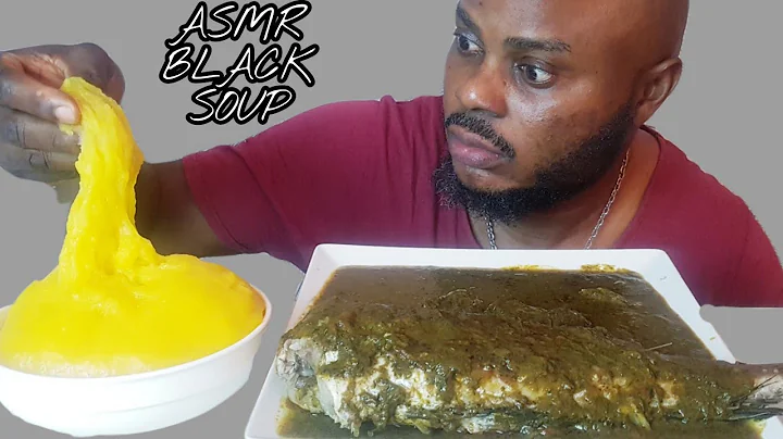 ASMR | BITTERLEAF SOUP 🍲 & YELLOW STARCH (EATING SHOW)EATING SOUNDS | NIGERIAN FOOD MUKBANG