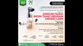 Jangan Suka Ingin Tahu Urusan Orang Lain - Ustadz Dr Syafiq Riza Basalamah MA