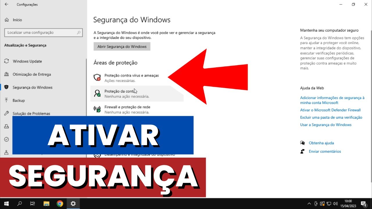 COMO ATIVAR AS CONFIGURAÇÕES DE SEGURANÇA DO WINDOWS 10 - YouTube