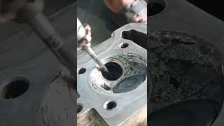 Valve Seat Grinding and Lapping Process​Restoration: Repairing a Damaged Engine Head