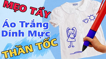 Cách Tẩy Sạch Vết Mực Bút Bi Dính Áo Trắng Cực Kỳ Đơn Giản | Mẹo Tẩy Áo Dính Mực | Thời Trang BOM