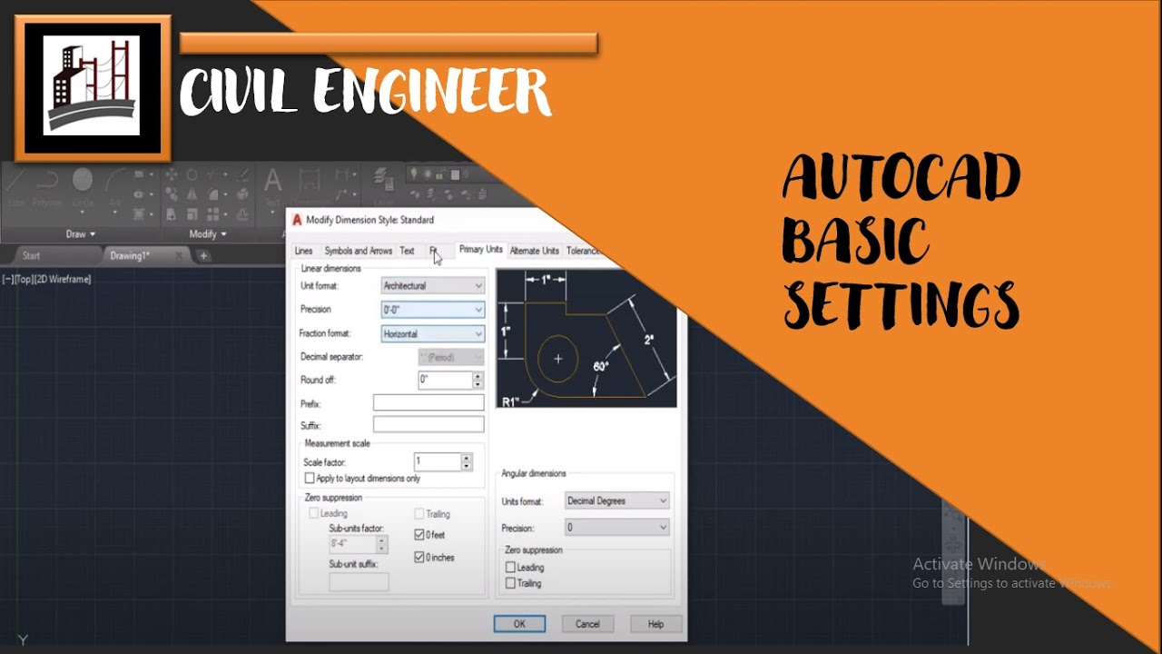 AutoCAD Basic settings #autocad #civilography - YouTube