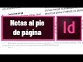 Indesign: Notas al pie de página