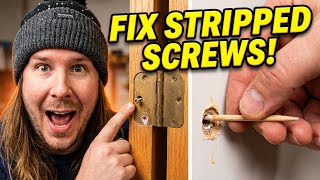 Hinge Screws no longer holding your door? Here is how to fix it!
