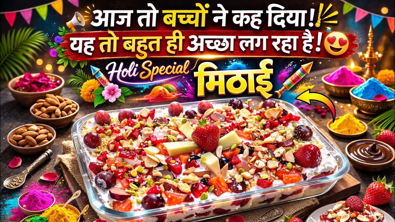 आज तो बच्चों  ने कह दिया की  यह तो बहुत ही अच्छा लग रहा है अब दोबारा कब बनाओगी Holi special mithai