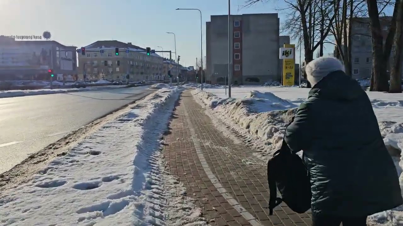 🇱🇹 Minijos ir Strėvos gatvės, Klaipėda. ❄️ -4°C 9:20 2026 m. vasario 26 d.