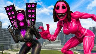 LOVITY And VERITY VS ALL SPEAKER GIRL TITAN EVOLUTION | Garry's Mod screenshot 2