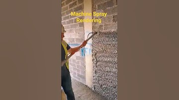 Machine spray rendering  #machinerendering #sprayRender #putzmiestersp11 #rendering #plastering #ocr
