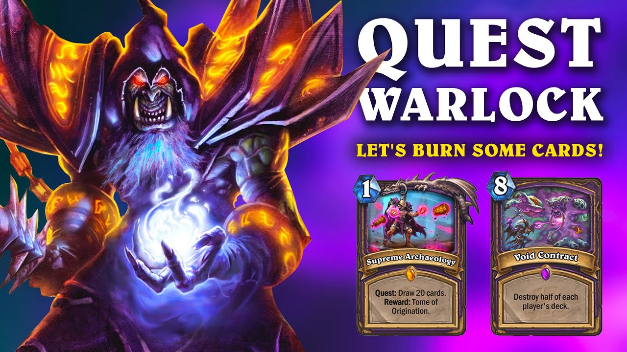 Quest Warlock Deck Gameplay 2020 Hearthstone YouTube
