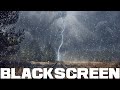 Rain and Trains Thunderstorm Sounds for Sleep Black Screen Relaxation Study or Restful Thoughts