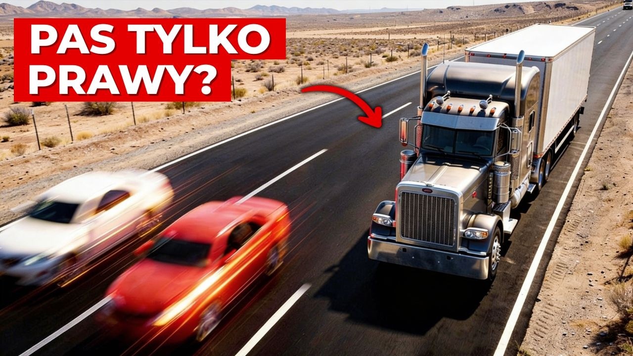 Dlaczego kierowcy ciężarówek unikają lewego pasa?