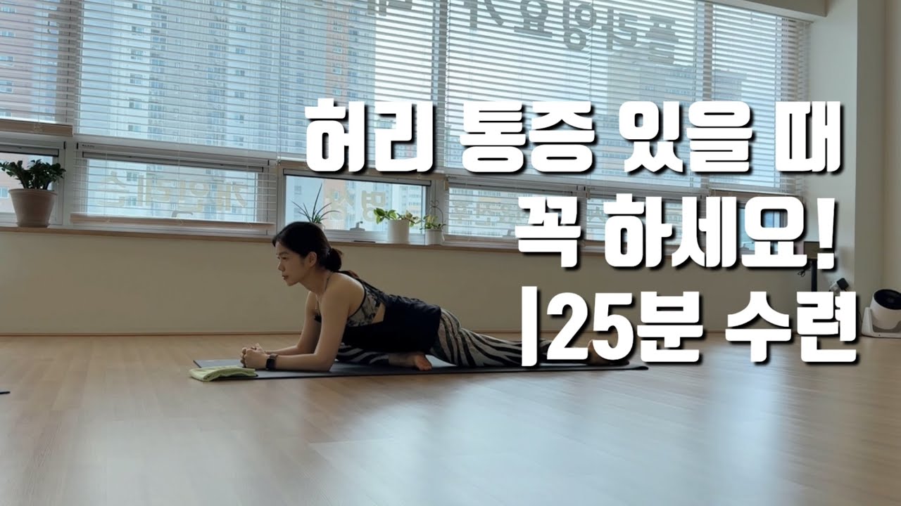평소에 허리가 아프다면 꼭 따라해보세요|오래 앉아있는 시간이 많을 때 해주면 좋은 요가| #허리통증#허리디스크#협착증#고관절통증| 요가희야