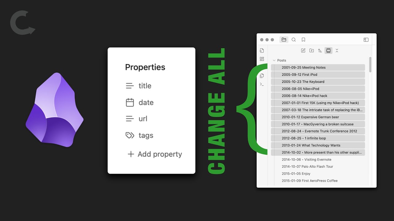 #Obsidian: Add/Remove #Properties to many notes (Multi Properties plugin how-to)
