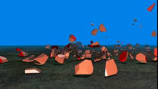 Würfel Zerstörung durch Schuss - Blender Cell Fracture Addon Animation screenshot 4