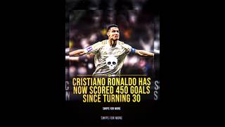 Ronaldo scored 450 goals after turning 30🥶💀 #football #edit #fyp #viral #cristianoronado #trending
