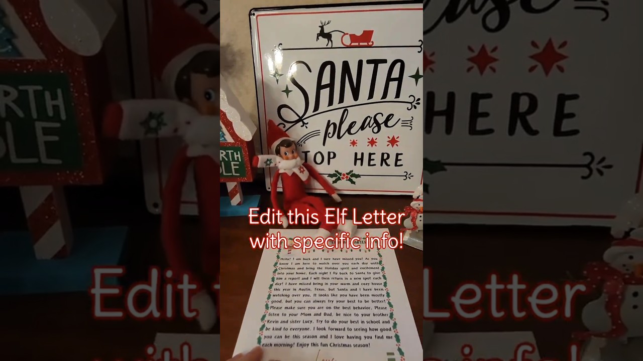 Editable Elf letters at print-a-party.com 