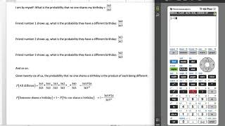 The Probability of the Birthday Paradox Explained