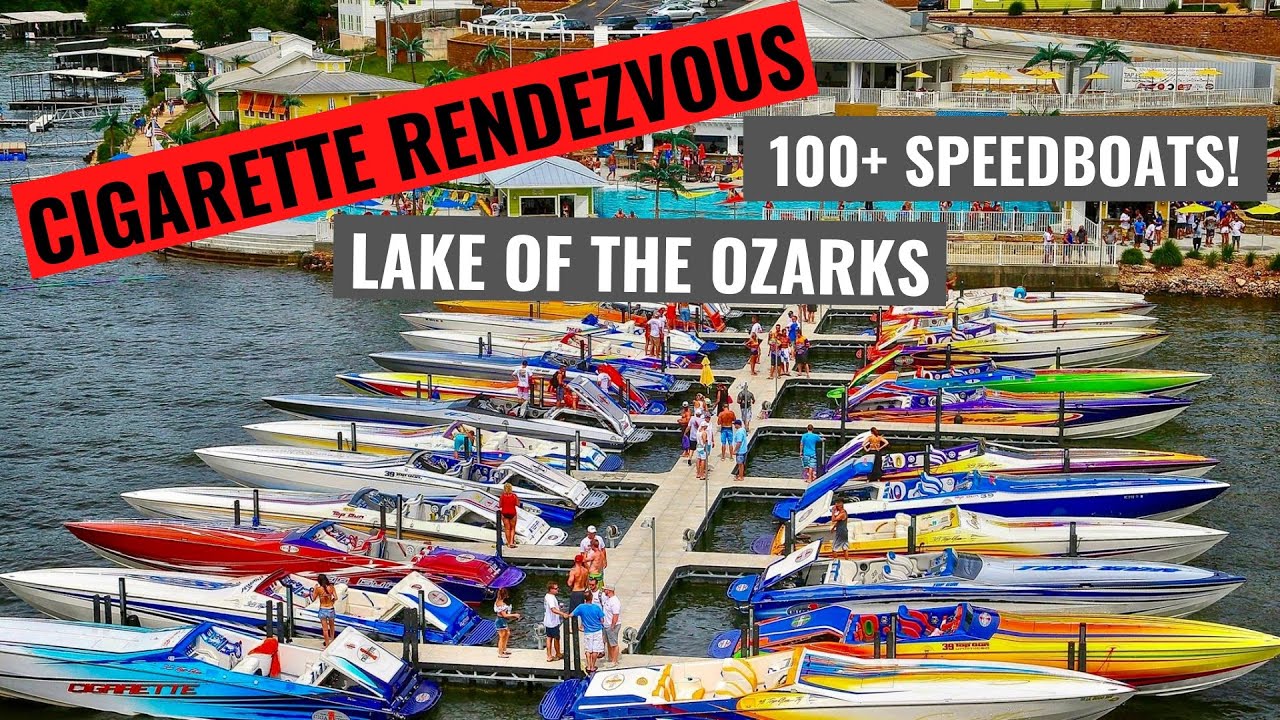 100+ Speedboats at Lake of the Ozarks Cigarette Racing Rendezvous Hosted by  Performance Boat Center!