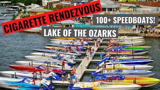 100+ Speedboats at Lake of the Ozarks Cigarette Racing Rendezvous Hosted by Performance Boat Center!