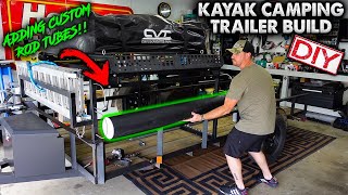 Kayak Trailer Build | Part 3 | Adding Custom Rod Tubes and MORE!! Kayak DIY 2021