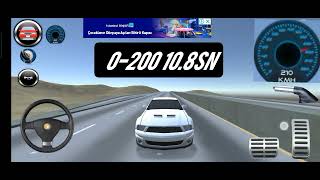 Ford Mustang Hız denemesi+259 Km/S/ Direksiyonlu Araba oyunu screenshot 4