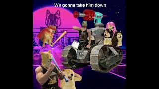 Macho Cheems, Doge And Super Cheems Vs Evil Pepes Gf Stealing Tank