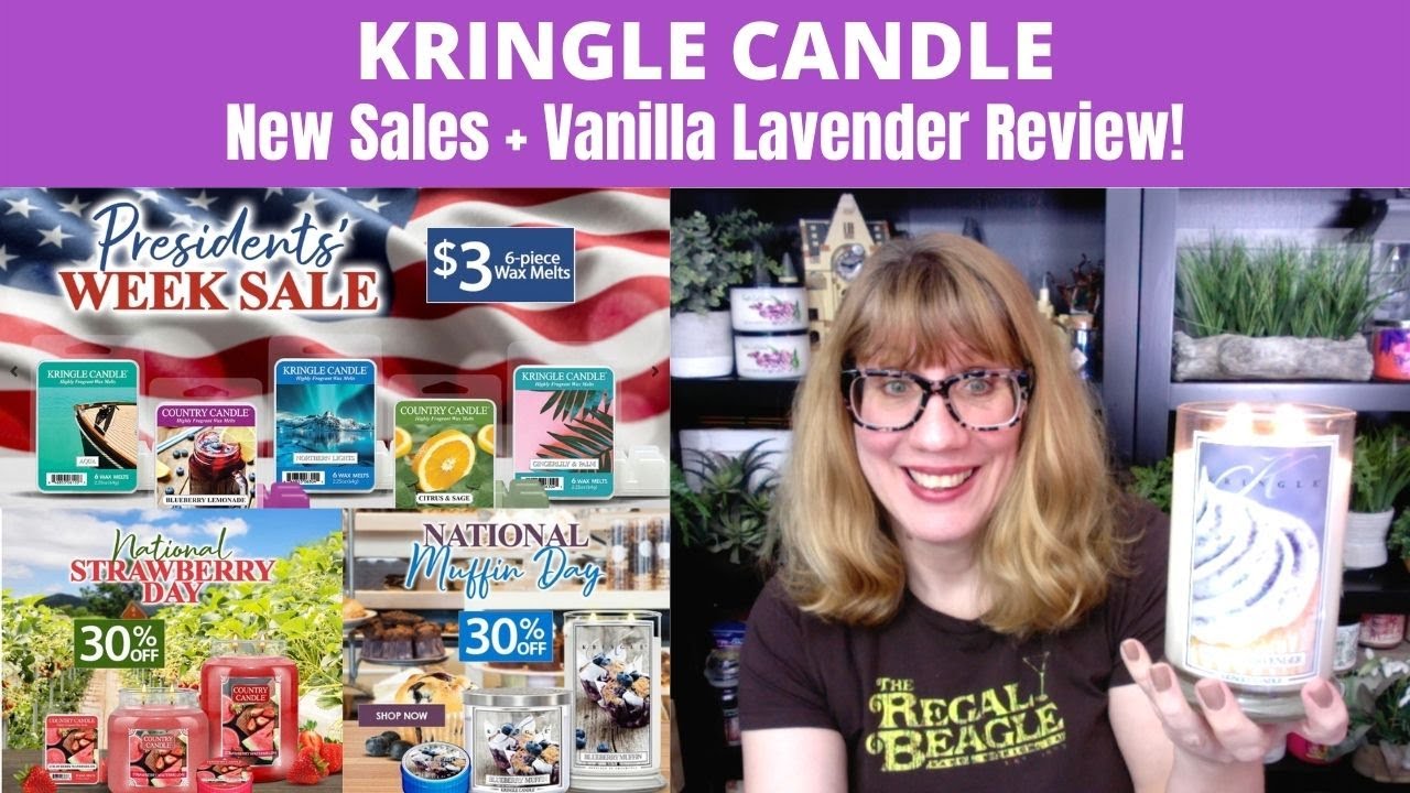 KRINGLE CANDLE New Sales + Vanilla Lavender Candle Review! YouTube