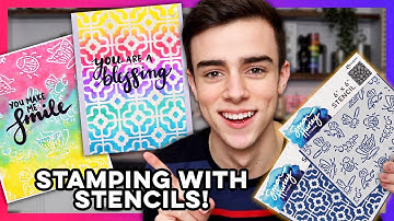 Stamping With Stencils & Inks!