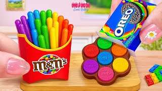 🍰Adorable Rainbow Oreo Cake With M&M Candy🍰Mini Colorful Chocolate Cake Recipe | Mina Sweet Baking