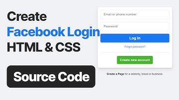 How To Make Responsive Facebook Login 2023 HTML & CSS | No JavaScript