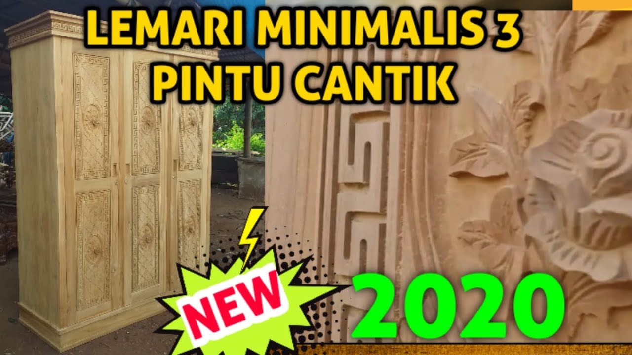  Lemari  Pakaian Minimalis  Jepara 3  pintu  TERBARU  2021 YouTube