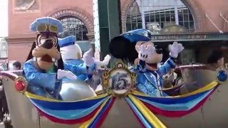 東京ディズニーシー　１５周年のあいさつパレードをするミッキーとミニー　2016 0416
