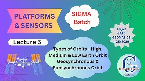 Gate Geomatics (GE) 2026| Orbits| High, Medium & Low Earth Orbits| Geosynchronous & Sunsynchronous|