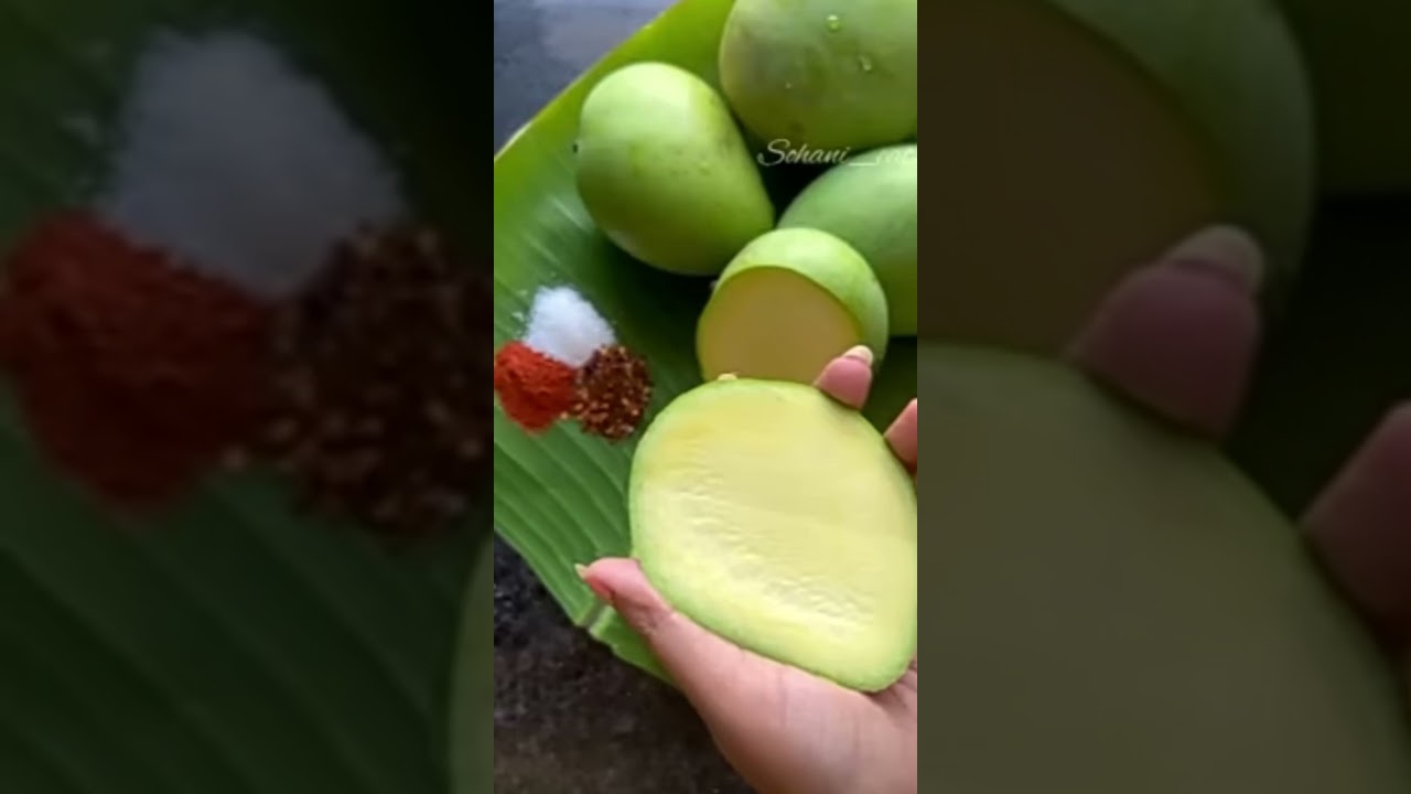 Raw Mango🥭 Salt ,chilli powder, chilli flakes 😋😋😋