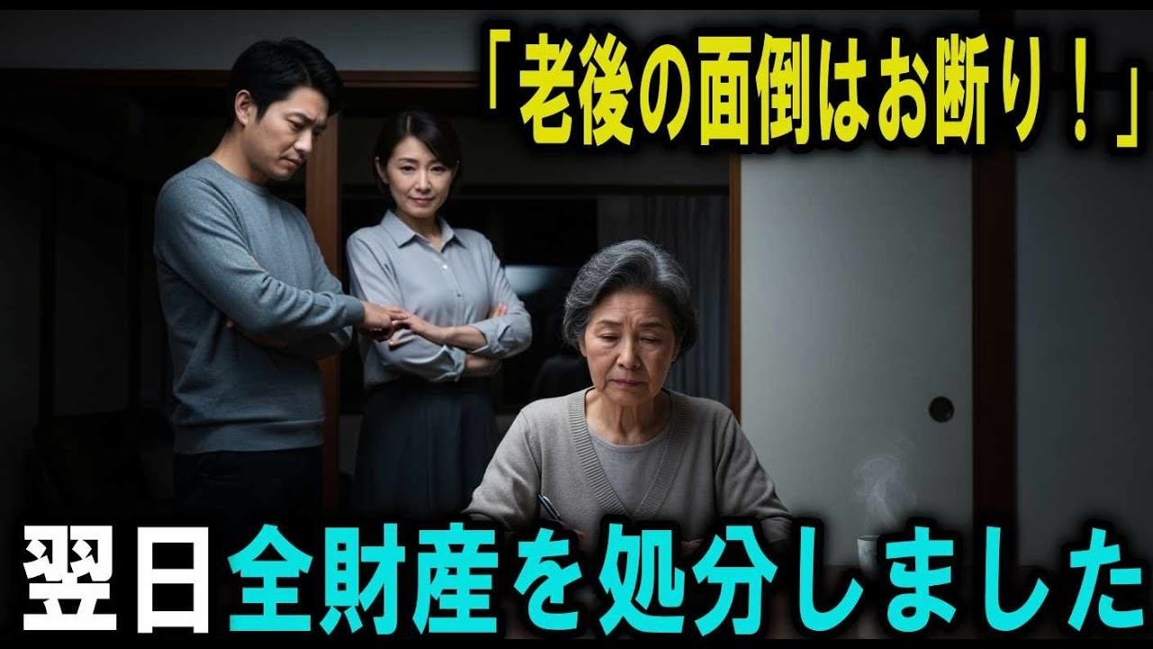 「老後の面倒はお断り！」息子夫婦に絶縁された夜、私は遺言を変え全財産を処分──翌日、息子の声が震えていました