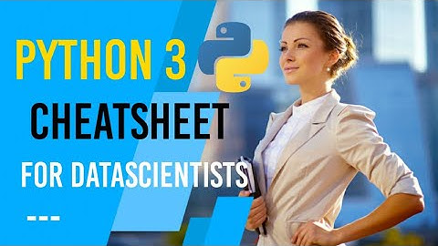 Python 3 Cheat Sheet for Data Science #datascience #python