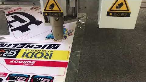 AOL digital cutting machine with ccd camera edge cutting sticker, half cut/kiss cut