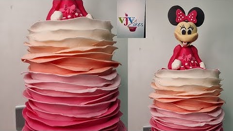 How to make fondant Ruffles Wave Tutorials| Easy Ruffles cake decoration|