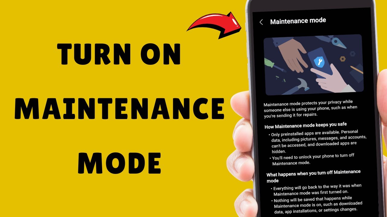 How To Turn On Maintenance Mode On Samsung - YouTube