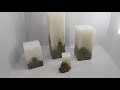 A set of candles made of concrete, Loft style, handmade