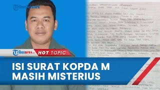 Sebelum Bunuh Diri Kopda Muslimin Sempat Tulis Surat Wasiat untuk Anaknya, Isi Surat Masih Misterius