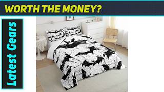 Gothic Halloween Queen Bedding: Black Bat Comforter Set Magic!