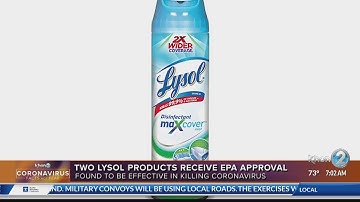 Two Lysol products receive EPA approval in killing coronavirus