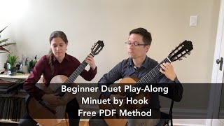 Beginner Duet Play-Along: Minuet by Hook - Free Classical Guitar Method
